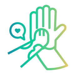 broken Line Gradient Icon