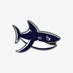 shark icon minimalist illustration design.