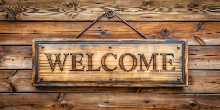 A beautifully designed thank you sign with a warm and inviting message on a wooden wall, thank you, warmth