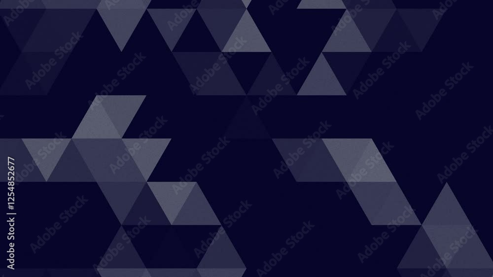 Poster Dark blue grainy noise textured mosaic technology background seamless animation loop