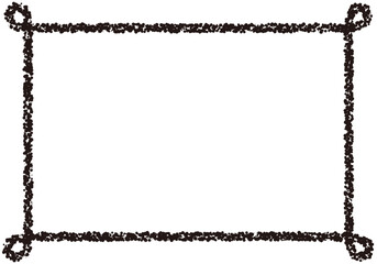 手描きのクレヨン素材　背景　フレーム