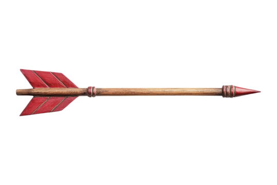 Isolated dashed arrow on front view