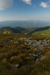 view of the horizon at the top of the mountain
