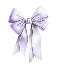 Naklejka premium Elegant Purple Bow Illustration