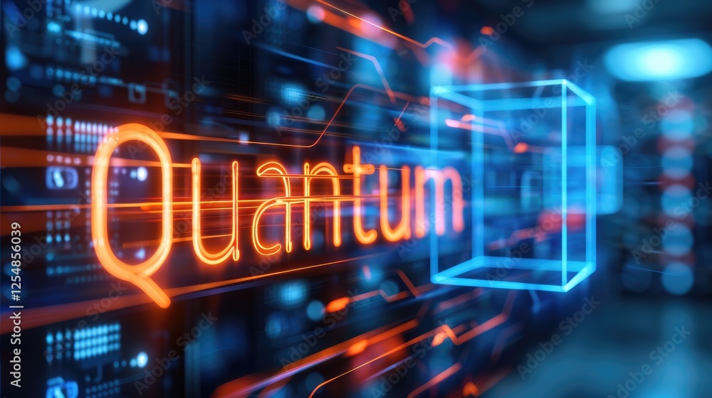 Poster a futuristic depiction of the word 