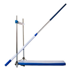 High Jump Equipment with Crossbar and Landing Mat for Athletes