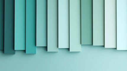 Abstract Teal and Mint Green Color Palette:  A Visual Spectrum of Soothing Hues