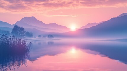 Fototapeta premium nice theme landscape, peaceful place