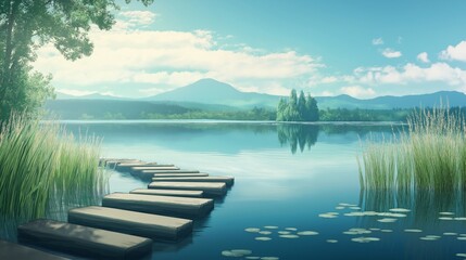 nice theme landscape, peaceful place