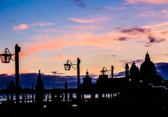 Venetian Dusk Sunset Silhouette