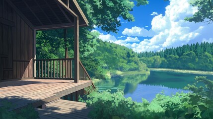 nice theme landscape, peaceful place