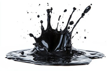 Dark black liquid splash. (1)