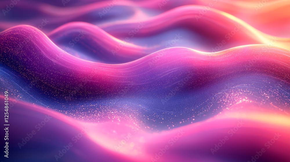 Aufkleber abstract wavy liquid color flow. possible use digital art background