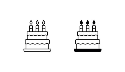 Cake icon design with white background stock illustration