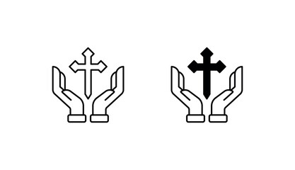 Faith icon design with white background stock illustration