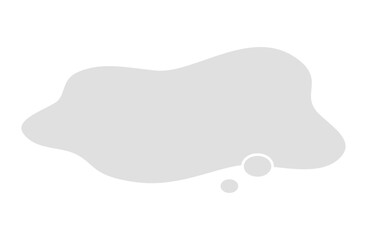 もやもやした想像吹き出しベクターイラスト シンプル 流体シェイプ グレー 灰色 