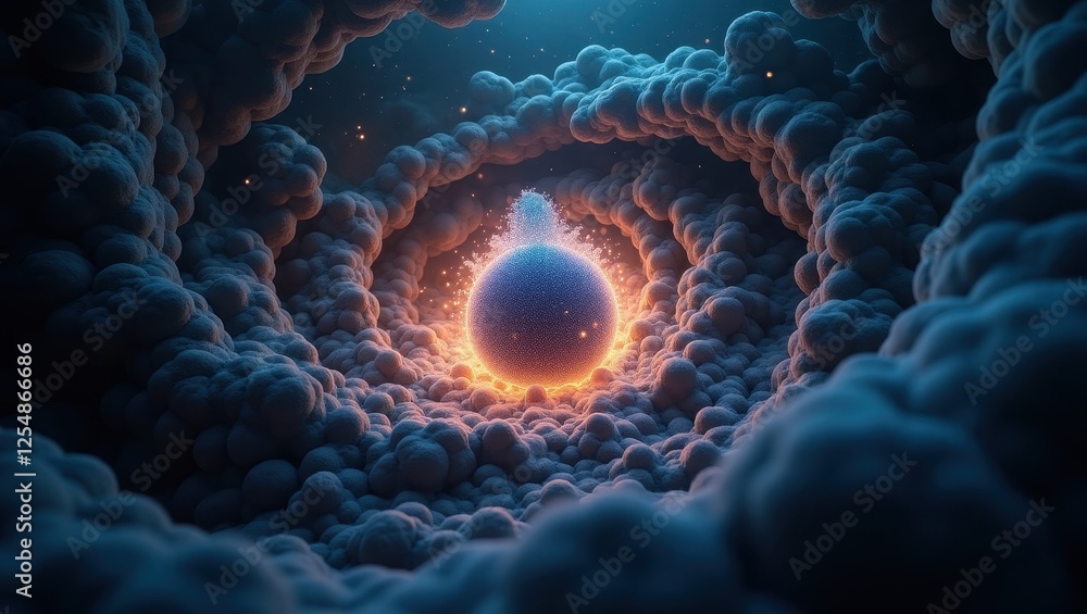 Aufkleber quantum ai explores the mysterious depths of cosmic phenomena through intricate visualizations of pa