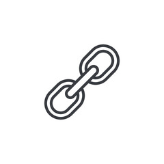 Backlink line icon.