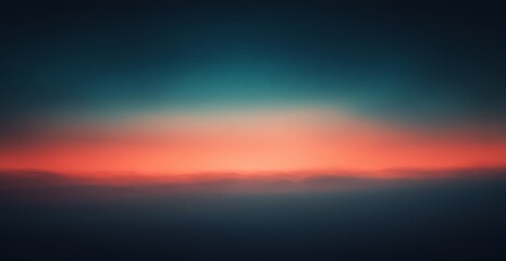 Naklejka premium Blurry sunset over misty horizon.