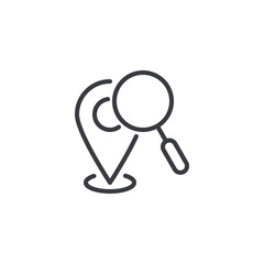 Local SEO line icon
