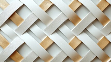 Close-up of intricately woven light-colored materials creating a textured pattern for design use