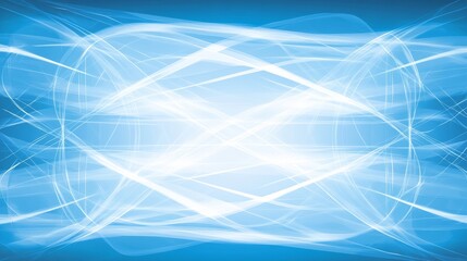 Naklejka premium Abstract Light Waves Intertwined on Blue Background with Soft Gradation Dynamic Graphic