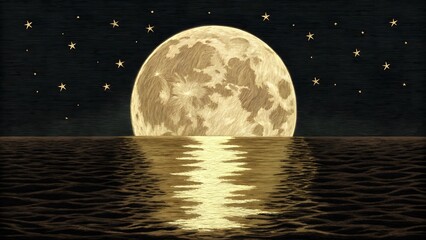 Amazing Nighttime Full Moon