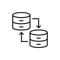 Data collection outline icons, minimalist vector illustration ,simple transparent graphic element .Isolated on white background