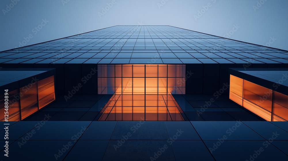 Poster abstract minimalistic modern architectural structure with clean geometric lines. generative ai . gen