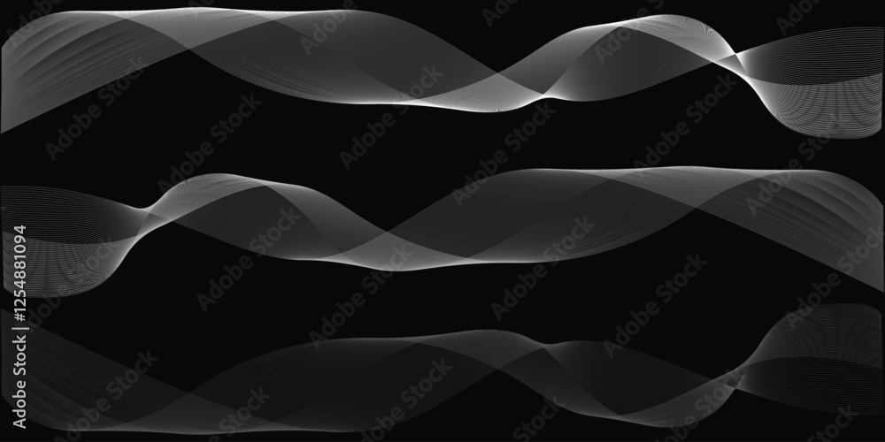Poster abstract curved wavy lines tech futuristic motion background technology line stripe isolated science