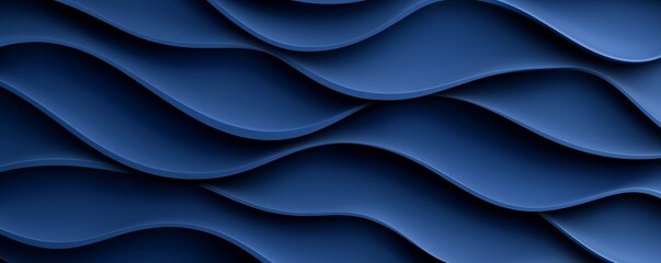 Obraz premium Wavy texture in deep blue color tones.