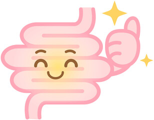 Intestine Icon, Cartoon Style Healthy
