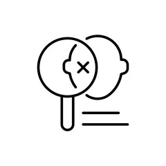 Deepfake outline icons, minimalist vector illustration ,simple transparent graphic element .Isolated on white background