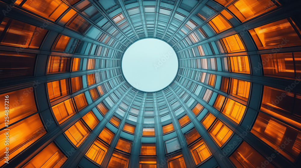 Poster abstract minimalistic modern architectural structure with clean geometric lines. generative ai
