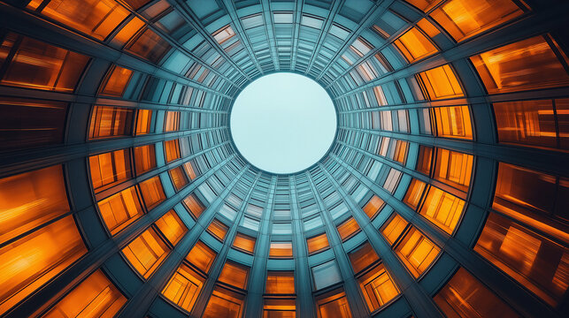 abstract minimalistic modern architectural structure with clean geometric lines. Generative AI