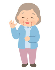 高齢女性　表情ポーズ　シニア　高齢者　後期高齢者