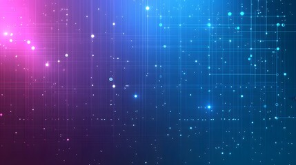 Digital abstract background with glowing nodes and circuit lines