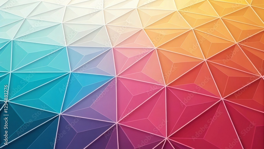 Poster colorful geometric pattern with triangular shapes