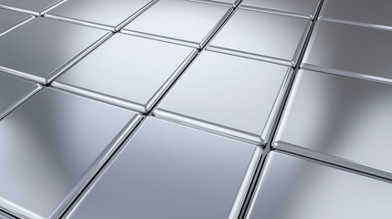Stainless Steel Mosaic Tiles Reflecting Light