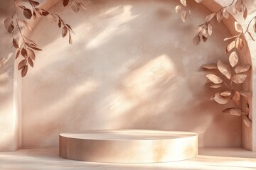 Product display leaves stage tones.