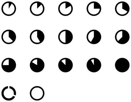 Set of Pie Charts icons	
