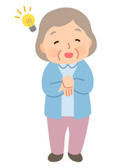 高齢女性　表情ポーズ　シニア　高齢者　後期高齢者