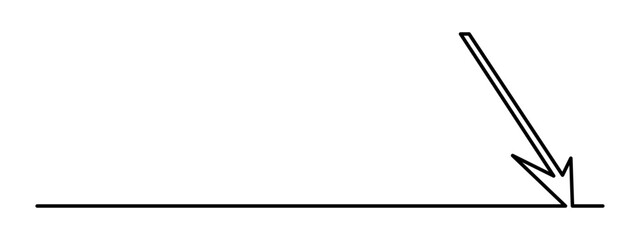 Cursor arrow one line art,hand drawn pointer,idea directions using an input device, internet work continuous drawing contour.Online work concept,minimalistic art design.Isolated.Editable stroke.