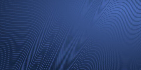 Blue abstract background with swirling lines and waves in a dynamic design. Dark blue abstract background with a curved line pattern.