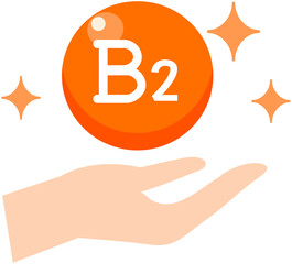Vitamin B2 nutrition in hand