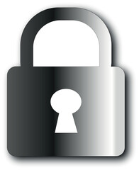 lock icon on white background