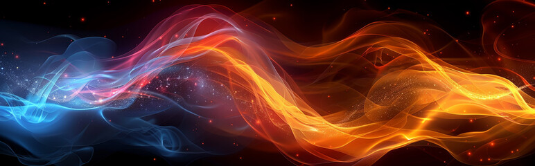 Obraz premium Abstract Background of Vivid Swirling Colors Depicting Chaos and Energy for Poster Design or Digital Artwork