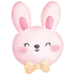 cute watercolor easter bunny