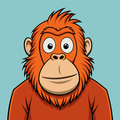 orangutan face vector art