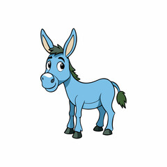 donkey animal cartoon vector